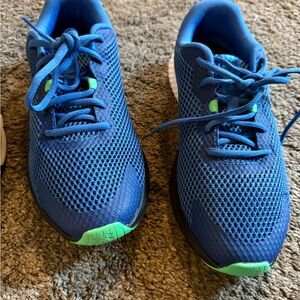 Under Armour Kids Blue and Green Sneakers